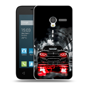 Пластиковый чехол на Alcatel One Touch Pixi 3 (4.0) с принтом BMW БМВ