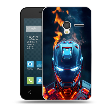Пластиковый чехол на Alcatel One Touch Pixi 3 (4.0) с принтом IronMan Железный человек