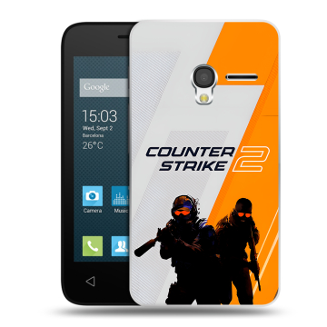 Пластиковый чехол на Alcatel One Touch Pixi 3 (4.0) с принтом Counter Strike