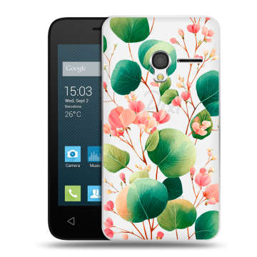 Пластиковый чехол на Alcatel One Touch Pixi 3 (4.0) с принтом женский