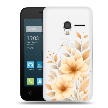 Пластиковый чехол на Alcatel One Touch Pixi 3 (4.0) с принтом для девушки