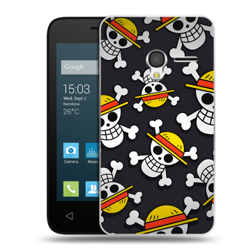 Пластиковый чехол на Alcatel One Touch Pixi 3 (4.0) с принтом One Piece Ван Пис