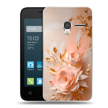 Пластиковый чехол на Alcatel One Touch Pixi 3 (4.0) с принтом женский