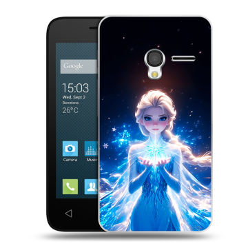 Пластиковый чехол на Alcatel One Touch Pixi 3 (4.0) с принтом Холодное сердце Frozen Пластиковый чехол на Alcatel One Touch Pixi 3 (4.0) с принтом Холодное сердце Frozen