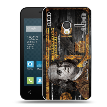 Пластиковый чехол на Alcatel One Touch Pixi 3 (4.0) с принтом Доллар деньги