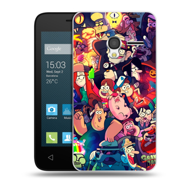 Пластиковый чехол на Alcatel One Touch Pixi 3 (4.0) с принтом Gravity Falls Гравити Фолз