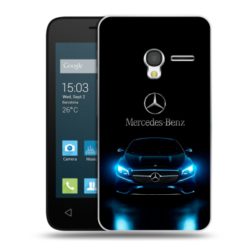 Пластиковый чехол на Alcatel One Touch Pixi 3 (4.0) с принтом Mercedes Мерседес Пластиковый чехол на Alcatel One Touch Pixi 3 (4.0) с принтом Mercedes Мерседес