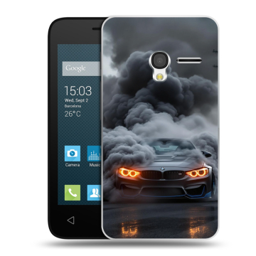 Пластиковый чехол на Alcatel One Touch Pixi 3 (4.0) с принтом BMW БМВ