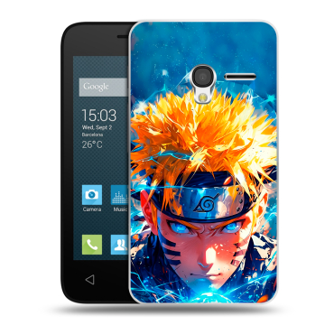 Пластиковый чехол на Alcatel One Touch Pixi 3 (4.0) с принтом Аниме Наруто Naruto