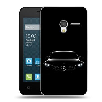 Пластиковый чехол на Alcatel One Touch Pixi 3 (4.0) с принтом Mercedes Мерседес Пластиковый чехол на Alcatel One Touch Pixi 3 (4.0) с принтом Mercedes Мерседес