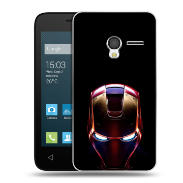 Пластиковый чехол на Alcatel One Touch Pixi 3 (4.0) с принтом IronMan Железный человек Пластиковый чехол на Alcatel One Touch Pixi 3 (4.0) с принтом IronMan Железный человек