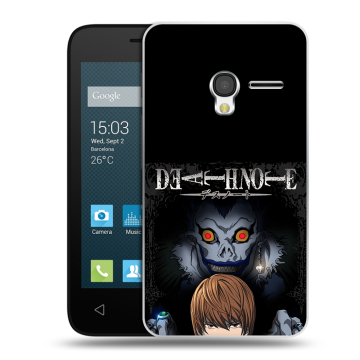Пластиковый чехол на Alcatel One Touch Pixi 3 (4.0) с принтом Death note Тетрадь смерти