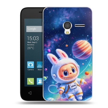 Пластиковый чехол на Alcatel One Touch Pixi 3 (4.0) с принтом Labubu Лабубу