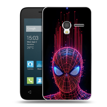 Пластиковый чехол на Alcatel One Touch Pixi 3 (4.0) с принтом Spiderman Человек паук