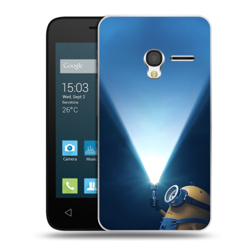 Пластиковый чехол на Alcatel One Touch Pixi 3 (4.0) с принтом Миньоны Пластиковый чехол на Alcatel One Touch Pixi 3 (4.0) с принтом Миньоны
