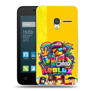 Пластиковый чехол на Alcatel One Touch Pixi 3 (4.0) с принтом Roblox Роблокс Пластиковый чехол на Alcatel One Touch Pixi 3 (4.0) с принтом Roblox Роблокс