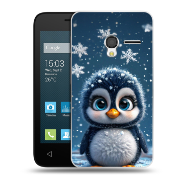 Пластиковый чехол на Alcatel One Touch Pixi 3 (4.0) с принтом Новый год
