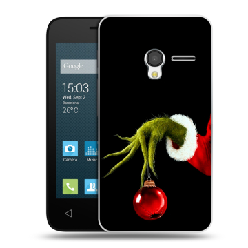 Пластиковый чехол на Alcatel One Touch Pixi 3 (4.0) с принтом Новый год Гринч