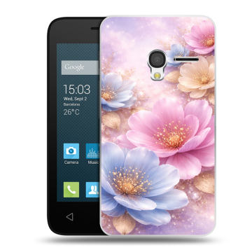 Пластиковый чехол на Alcatel One Touch Pixi 3 (4.0) с принтом женский