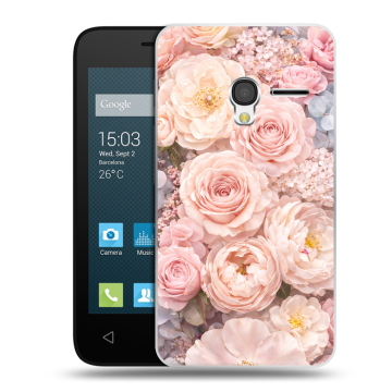 Пластиковый чехол на Alcatel One Touch Pixi 3 (4.0) с принтом женский