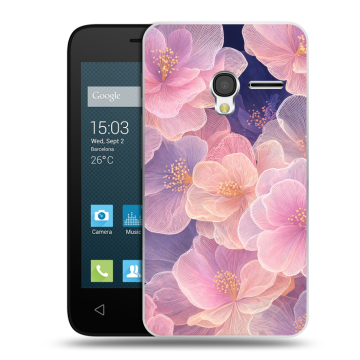 Пластиковый чехол на Alcatel One Touch Pixi 3 (4.0) с принтом женский