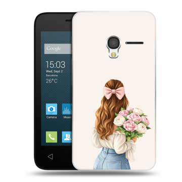 Пластиковый чехол на Alcatel One Touch Pixi 3 (4.0) с принтом женский