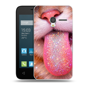 Пластиковый чехол на Alcatel One Touch Pixi 3 (4.0) с принтом для девочек