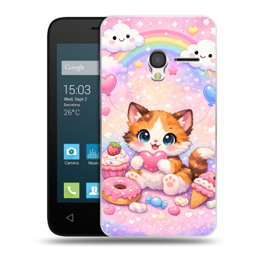 Пластиковый чехол на Alcatel One Touch Pixi 3 (4.0) с принтом для девочек Пластиковый чехол на Alcatel One Touch Pixi 3 (4.0) с принтом для девочек