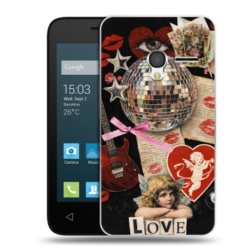 Пластиковый чехол на Alcatel One Touch Pixi 3 (4.0) с принтом для девочек