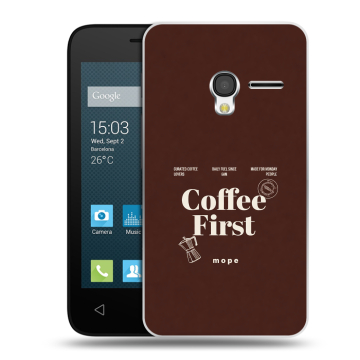 Пластиковый чехол на Alcatel One Touch Pixi 3 (4.0) с принтом женский