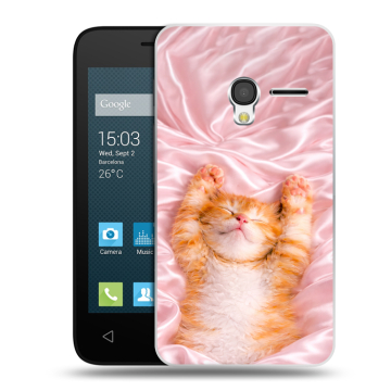 Пластиковый чехол на Alcatel One Touch Pixi 3 (4.0) с принтом женский