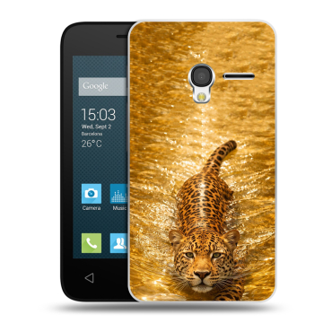 Пластиковый чехол на Alcatel One Touch Pixi 3 (4.0) с принтом женский