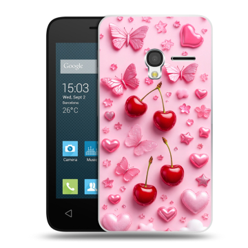 Пластиковый чехол на Alcatel One Touch Pixi 3 (4.0) с принтом для девочек Пластиковый чехол на Alcatel One Touch Pixi 3 (4.0) с принтом для девочек