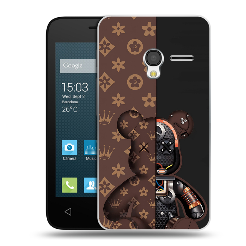 Пластиковый чехол на Alcatel One Touch Pixi 3 (4.0) с принтом Луи робот Пластиковый чехол на Alcatel One Touch Pixi 3 (4.0) с принтом Луи робот