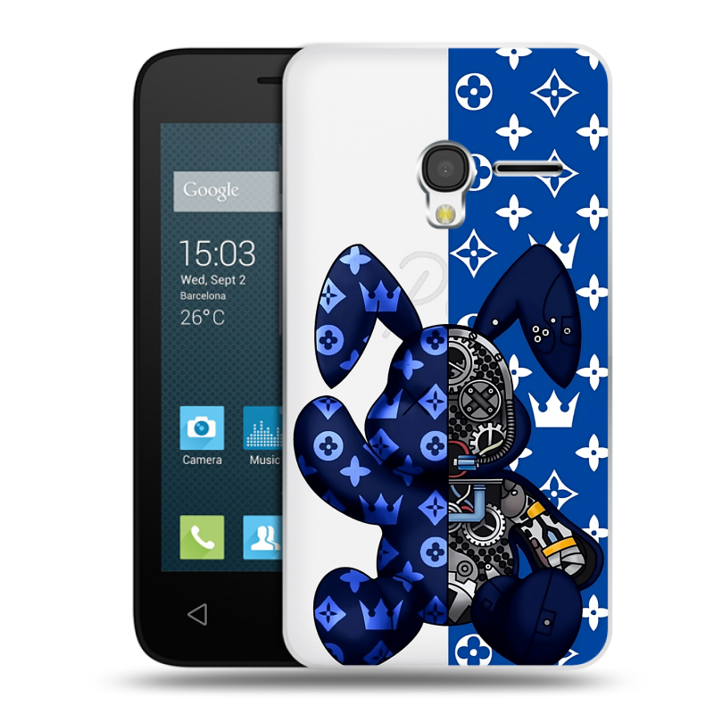 Пластиковый чехол на Alcatel One Touch Pixi 3 (4.0) с принтом Луи робот Пластиковый чехол на Alcatel One Touch Pixi 3 (4.0) с принтом Луи робот