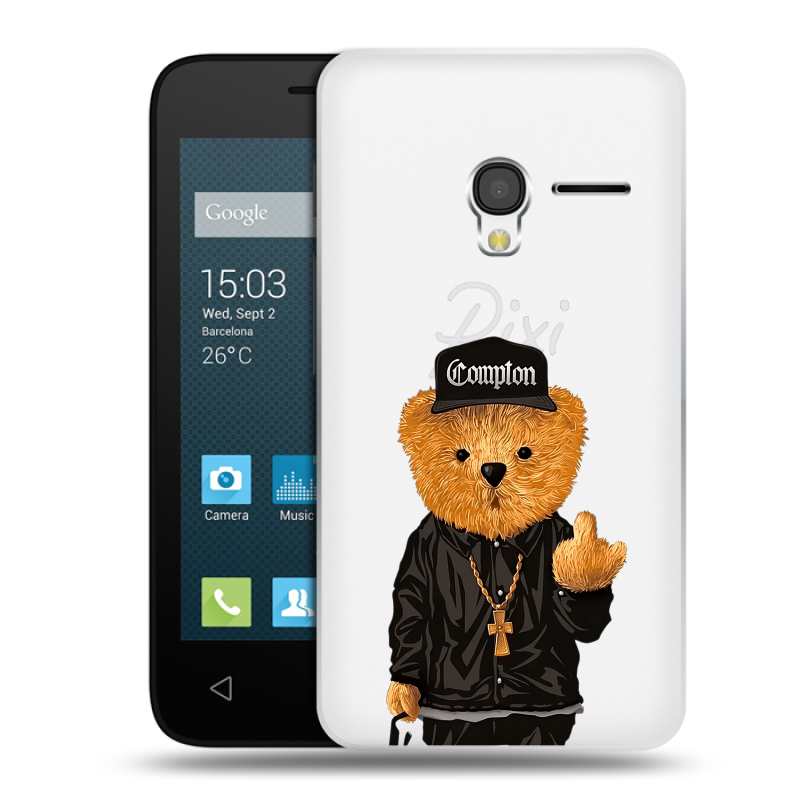 Пластиковый чехол на Alcatel One Touch Pixi 3 (4.0) с принтом Плюшевый медведь Пластиковый чехол на Alcatel One Touch Pixi 3 (4.0) с принтом Плюшевый медведь