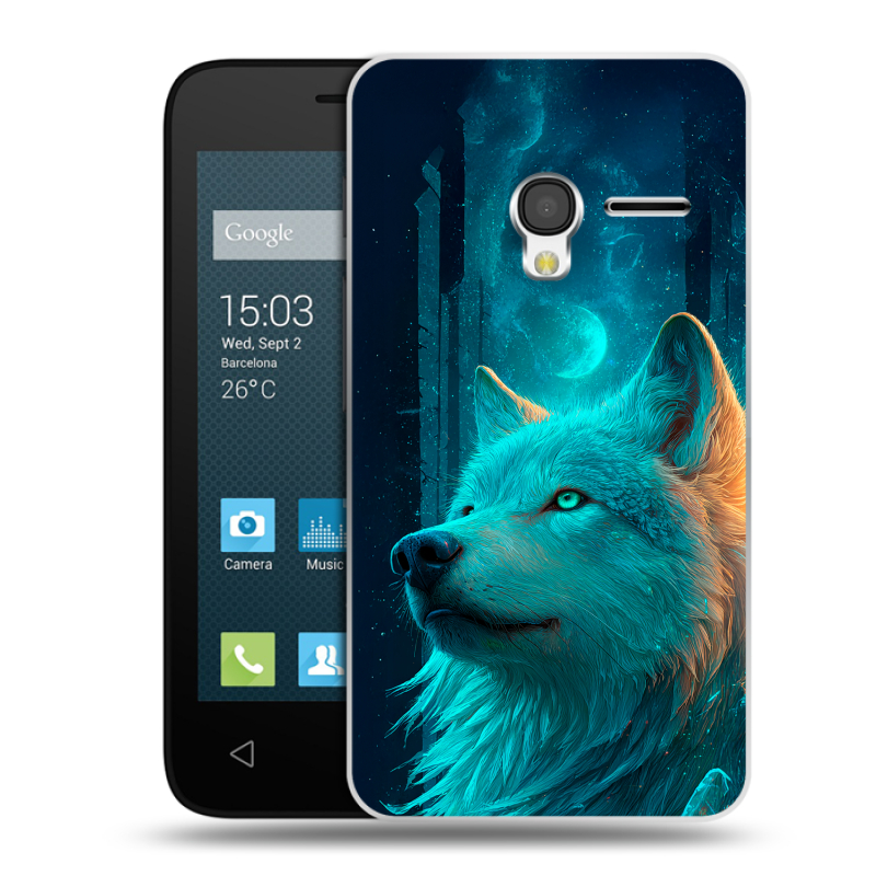 Пластиковый чехол на Alcatel One Touch Pixi 3 (4.0) с принтом бабочки саккура Пластиковый чехол на Alcatel One Touch Pixi 3 (4.0) с принтом бабочки саккура