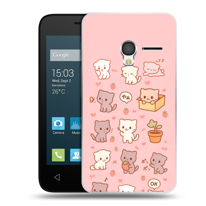 Пластиковый чехол на Alcatel One Touch Pixi 3 (4.0) с принтом Hello Kitty Хелоу Кити Пластиковый чехол на Alcatel One Touch Pixi 3 (4.0) с принтом Hello Kitty Хелоу Кити