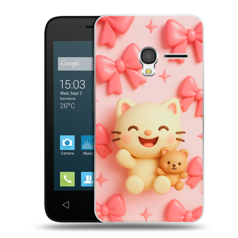 Пластиковый чехол на Alcatel One Touch Pixi 3 (4.0) с принтом для девочек Пластиковый чехол на Alcatel One Touch Pixi 3 (4.0) с принтом для девочек