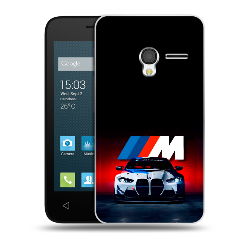 Пластиковый чехол на Alcatel One Touch Pixi 3 (4.0) с принтом БМВ BMW Пластиковый чехол на Alcatel One Touch Pixi 3 (4.0) с принтом БМВ BMW