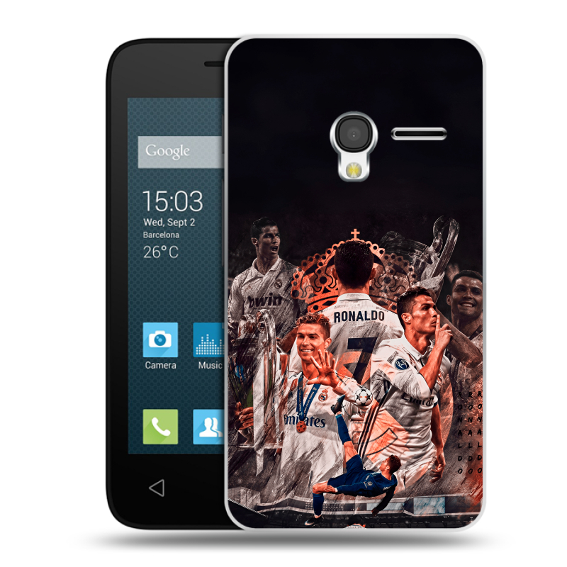 Пластиковый чехол на Alcatel One Touch Pixi 3 (4.0) с принтом Реал Роналдо Real Ronaldo Пластиковый чехол на Alcatel One Touch Pixi 3 (4.0) с принтом Реал Роналдо Real Ronaldo