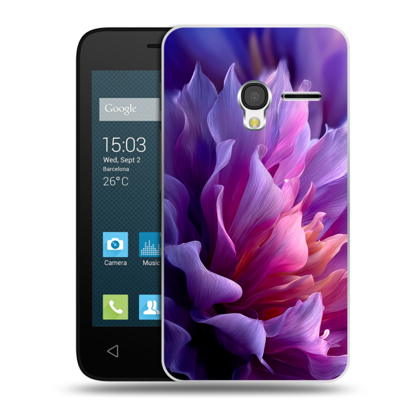 Пластиковый чехол на Alcatel One Touch Pixi 3 (4.0) с принтом женский цветы Пластиковый чехол на Alcatel One Touch Pixi 3 (4.0) с принтом женский цветы
