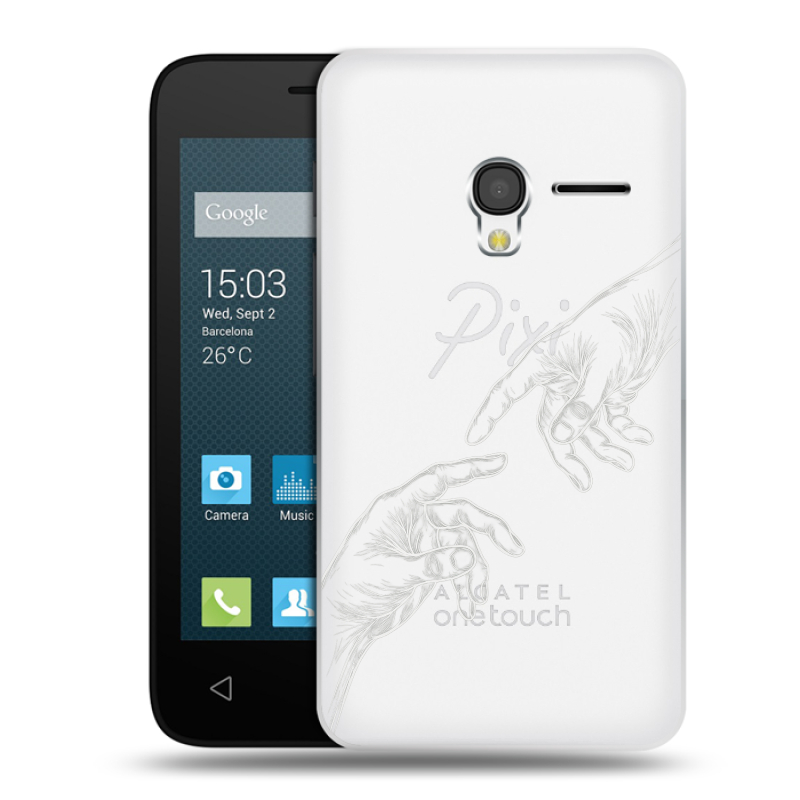 Пластиковый чехол на Alcatel One Touch Pixi 3 (4.0) с принтом Сотворение мира Пластиковый чехол на Alcatel One Touch Pixi 3 (4.0) с принтом Сотворение мира