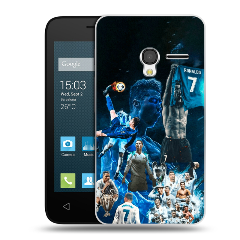 Пластиковый чехол на Alcatel One Touch Pixi 3 (4.0) с принтом Реал Роналдо Пластиковый чехол на Alcatel One Touch Pixi 3 (4.0) с принтом Реал Роналдо
