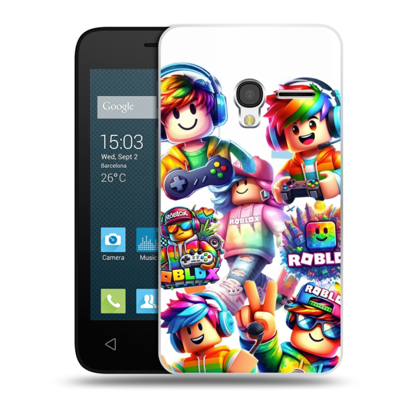 Пластиковый чехол на Alcatel One Touch Pixi 3 (4.0) с принтом Roblox Роблокс Пластиковый чехол на Alcatel One Touch Pixi 3 (4.0) с принтом Roblox Роблокс