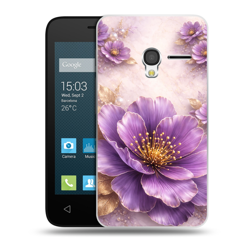 Пластиковый чехол на Alcatel One Touch Pixi 3 (4.0) с принтом женский Пластиковый чехол на Alcatel One Touch Pixi 3 (4.0) с принтом женский