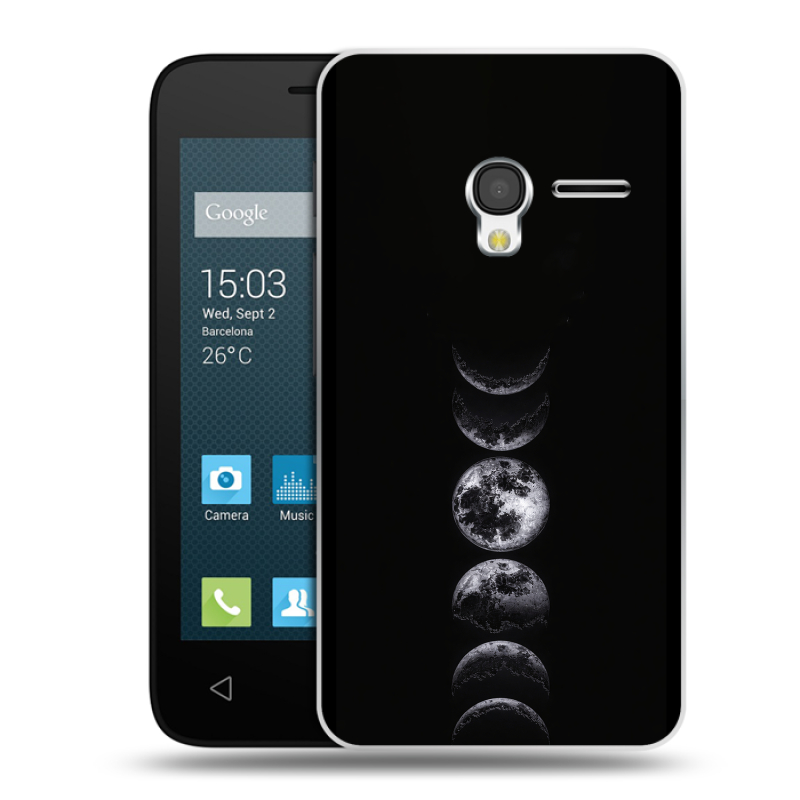 Пластиковый чехол на Alcatel One Touch Pixi 3 (4.0) с принтом женский Пластиковый чехол на Alcatel One Touch Pixi 3 (4.0) с принтом женский