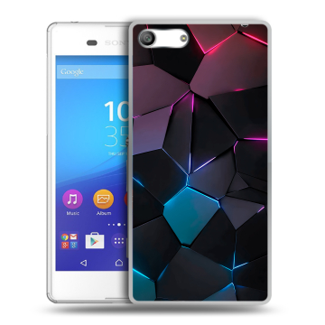 Силиконовый чехол на Sony Xperia M5 с принтом Геометрия неона Силиконовый чехол на Sony Xperia M5 с принтом Геометрия неона