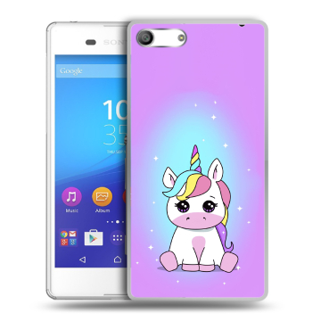 Силиконовый чехол на Sony Xperia M5 с принтом Единорог Силиконовый чехол на Sony Xperia M5 с принтом Единорог