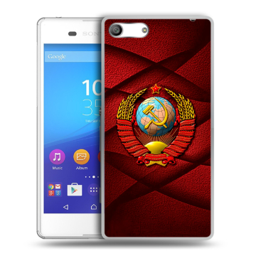 Силиконовый чехол на Sony Xperia M5 с принтом Герб СССР Силиконовый чехол на Sony Xperia M5 с принтом Герб СССР